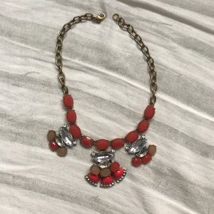 JCrew coral statement necklace
